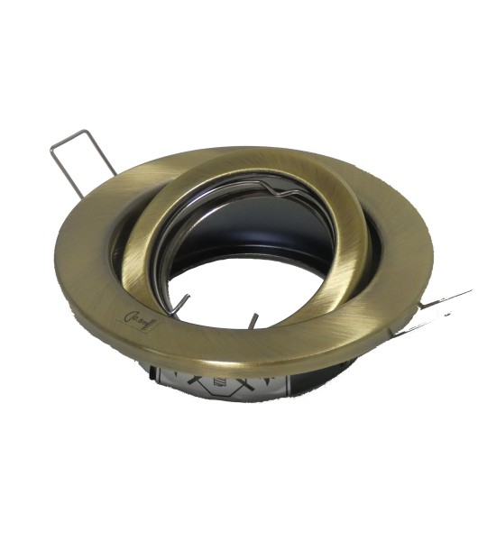 OCULO DE EMPOTRAR BASCULANTE DE CHAPA ORO VIEJO 100mm