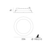 Downlight LED redondo de emprotrar blanco tecnico 20W 4000K 2400lm