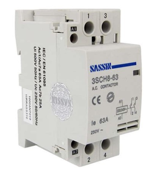 CONTACTOR MODULAR 2P 2NO 63A 230V AC